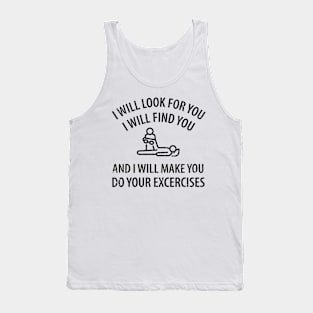 physiotherapist physical therapy gift saying funny Tank Top